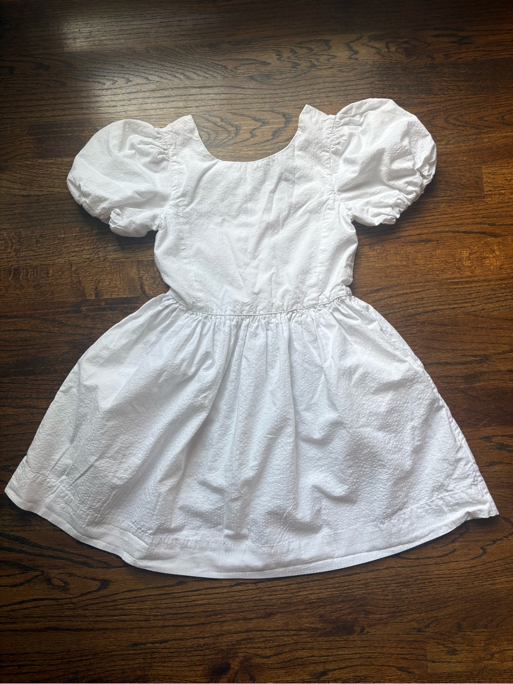 Polo by Ralph Lauren White Puff Sleeve 100% cotton dress girls 8